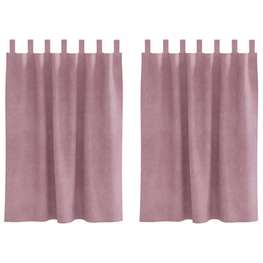 Verduisterende gordijnen 2 st Donkerroze 140 x 140 cm Fluweel