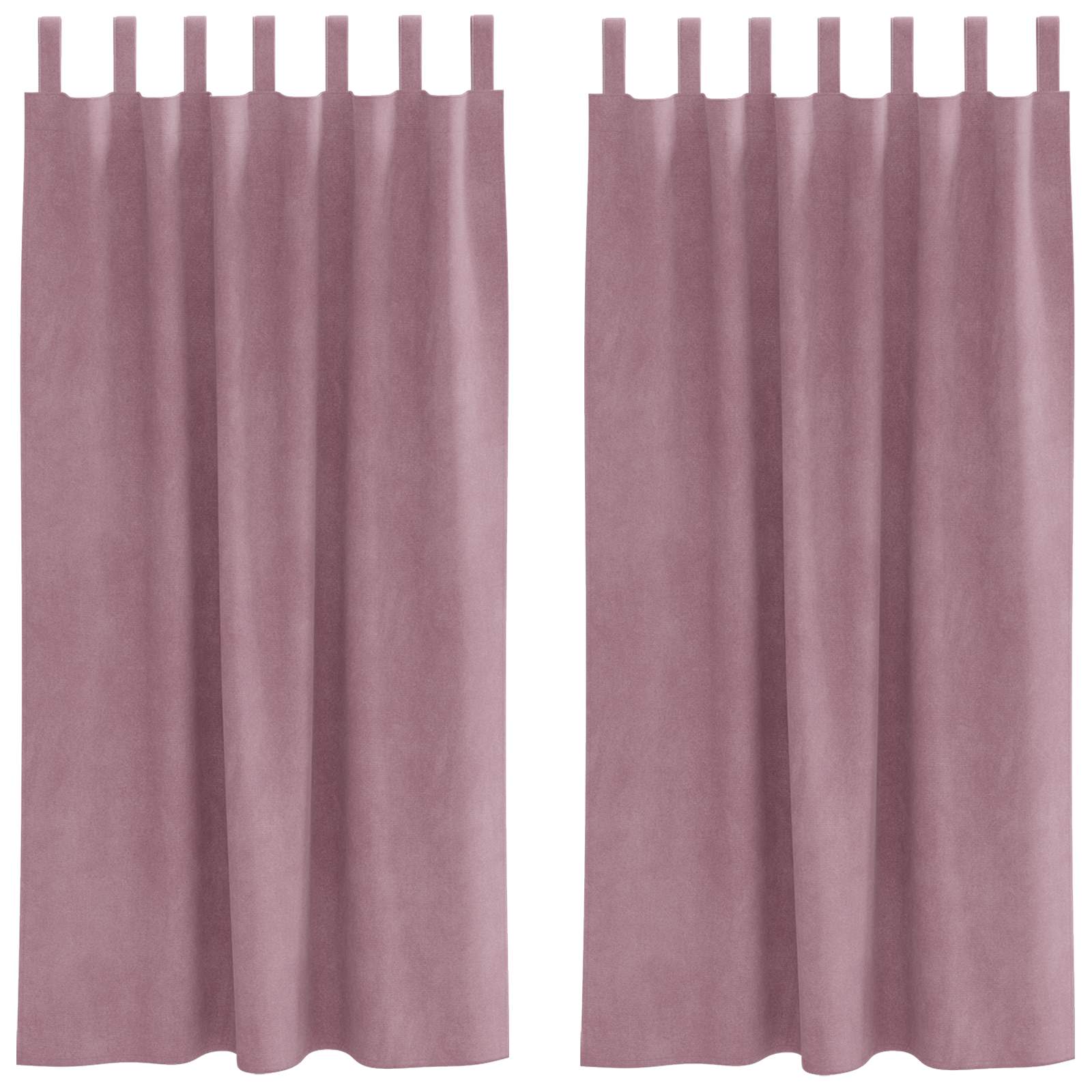 Verduisterende gordijnen 2 st Donkerroze 140 x 175 cm Fluweel