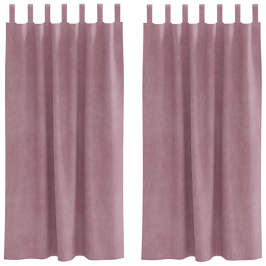 Verduisterende gordijnen 2 st Donkerroze 140 x 175 cm Fluweel