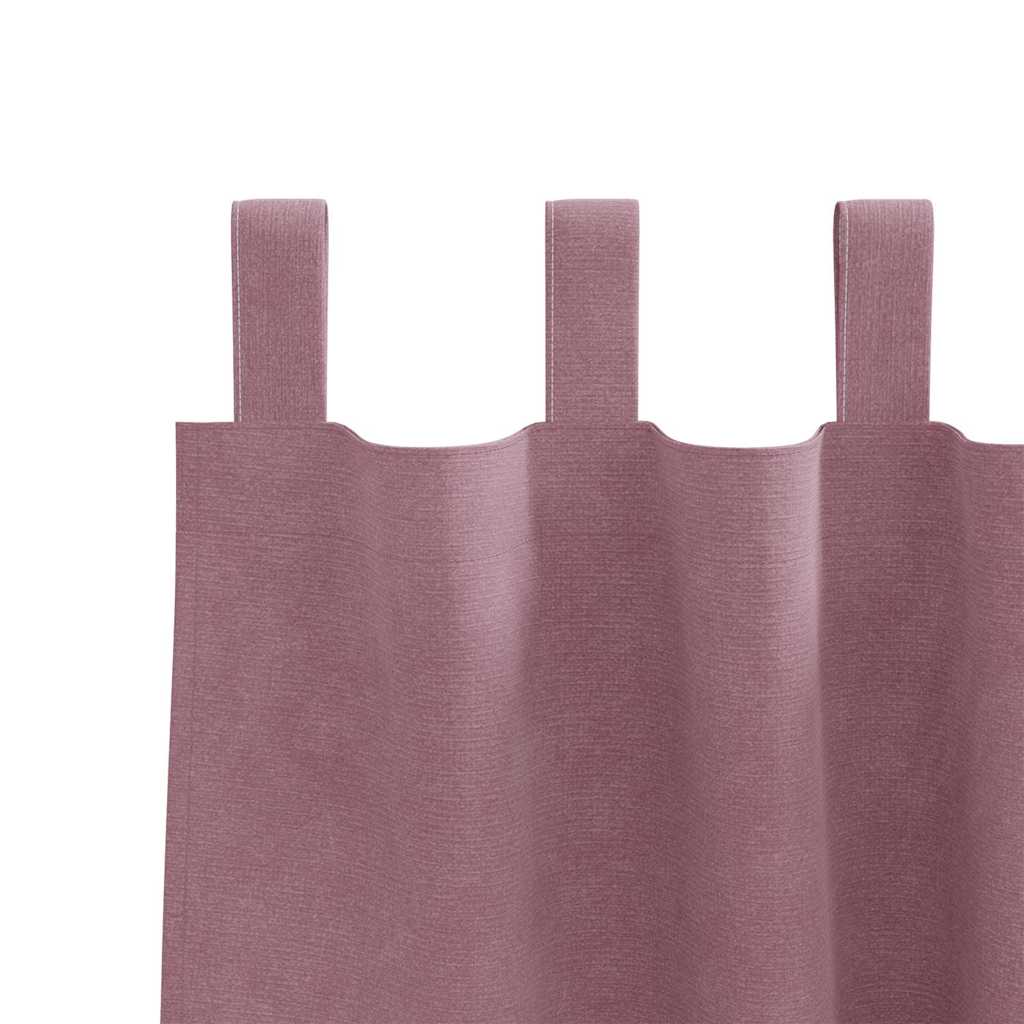 Verduisterende gordijnen 2 st Donkerroze 140 x 225 cm Fluweel
