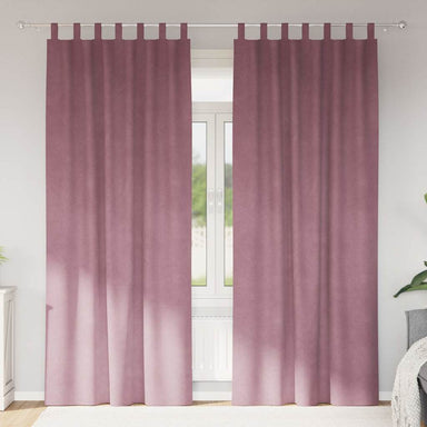 Verduisterende gordijnen 2 st Donkerroze 140 x 245 cm Fluweel
