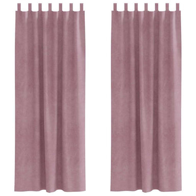 Verduisterende gordijnen 2 st Donkerroze 140 x 260 cm Fluweel