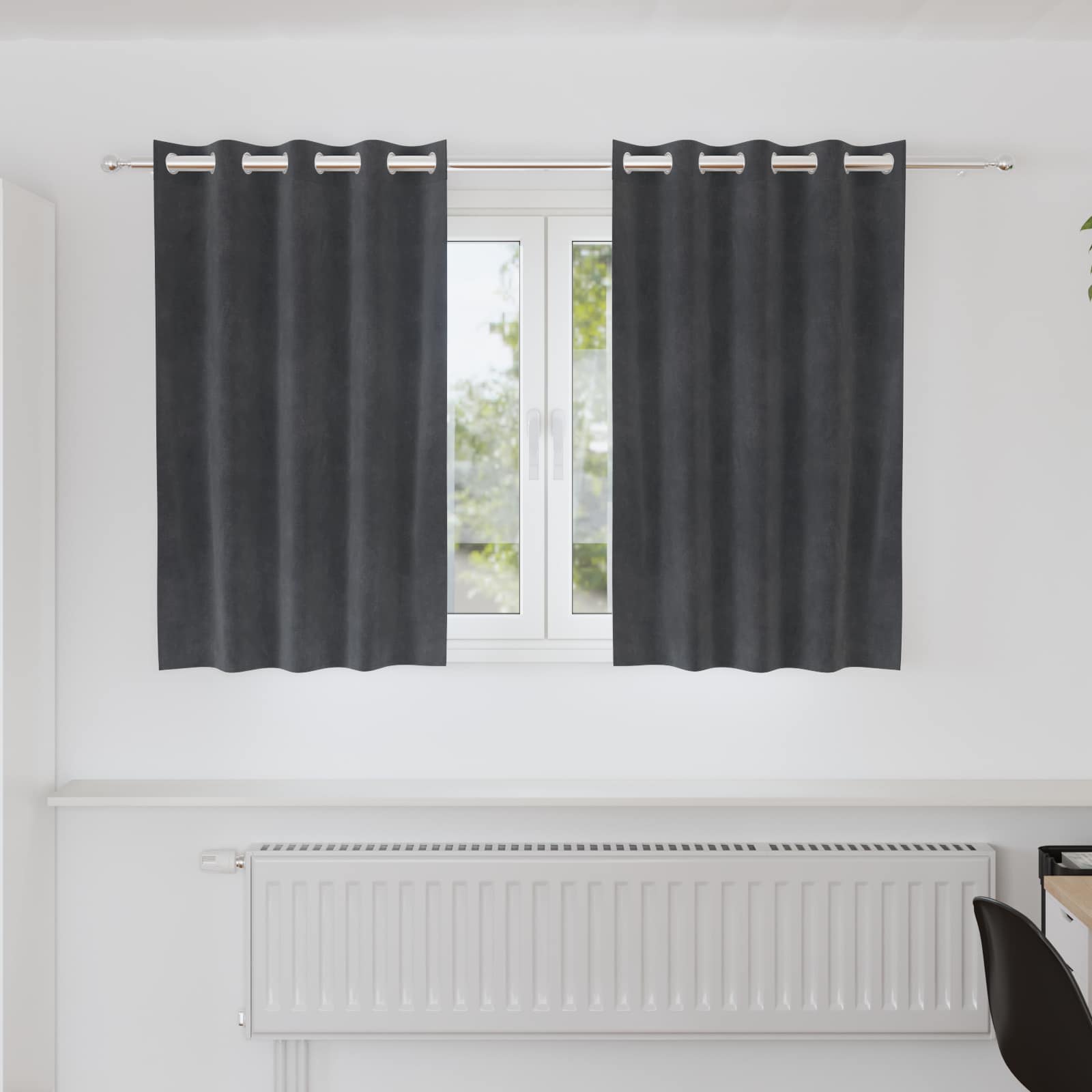 Verduisterende gordijnen 2 pcs Lichtgrijs 140 x 140 cm Fluweel