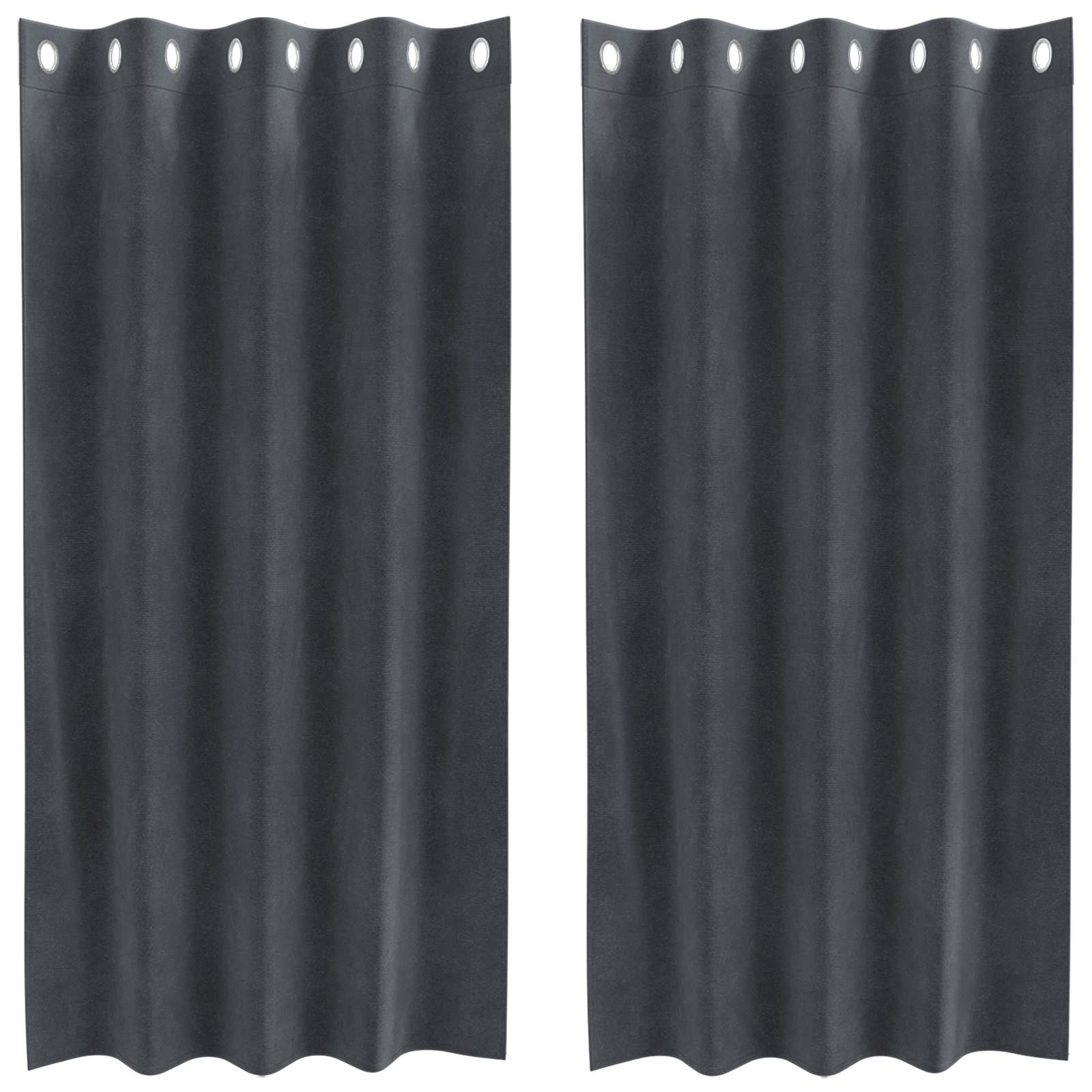 Verduisterende gordijnen 2 st Lichtgrijs 140 x 175 cm Fluweel