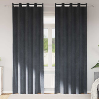 Verduisterende gordijnen 2 st Lichtgrijs 140 x 225 cm Fluweel