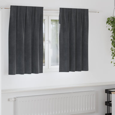 Verduisterende gordijnen 2 st Lichtgrijs 140 x 140 cm Fluweel