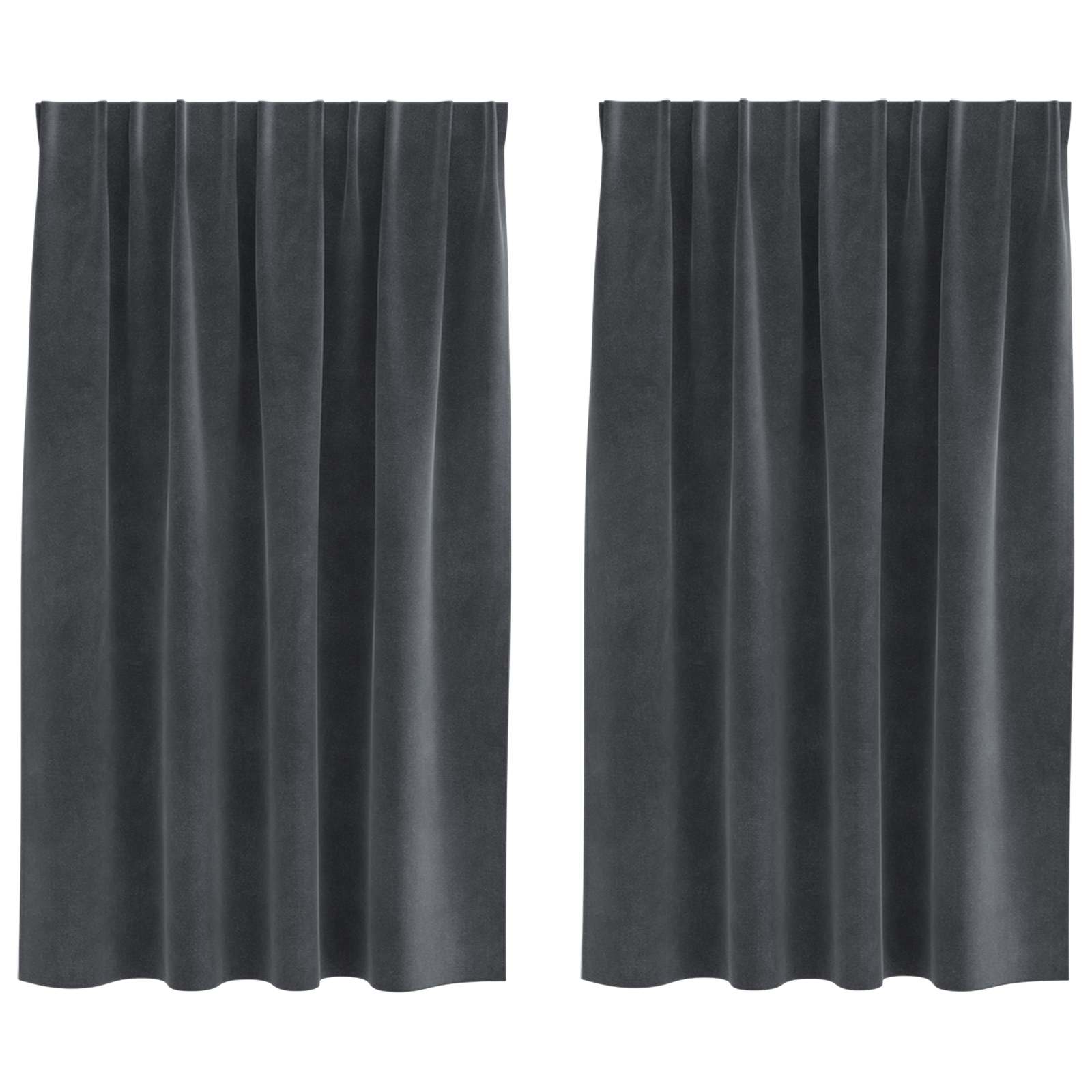 Verduisterende gordijnen 2 st Lichtgrijs 140 x 140 cm Fluweel