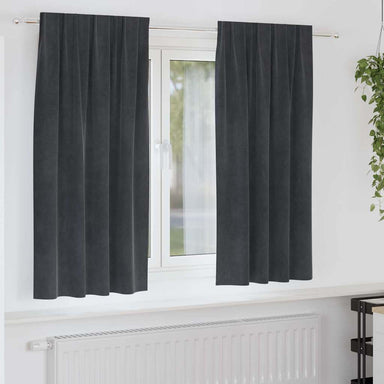 Verduisterende gordijnen 2 st Lichtgrijs 140 x 175 cm Fluweel