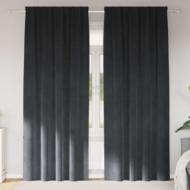 Verduisterende gordijnen 2 st Lichtgrijs 140 x 225 cm Fluweel