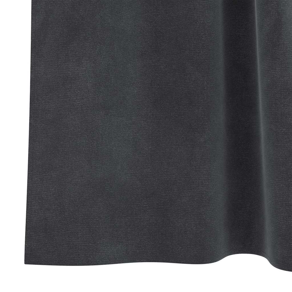 Verduisterende gordijnen 2 st Lichtgrijs 140 x 140 cm Fluweel