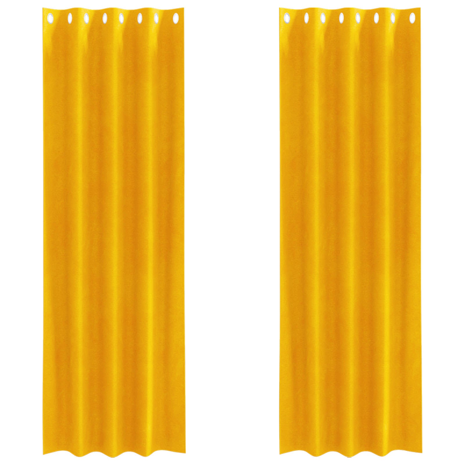 Verduisterende gordijnen 2 st Mosterdgeel 140 x 260 cm Fluweel