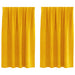 Verduisterende gordijnen 2 st Mosterdgeel 140 x 140 cm Fluweel