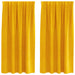 Verduisterende gordijnen 2 st Mosterdgeel 140 x 175 cm Fluweel