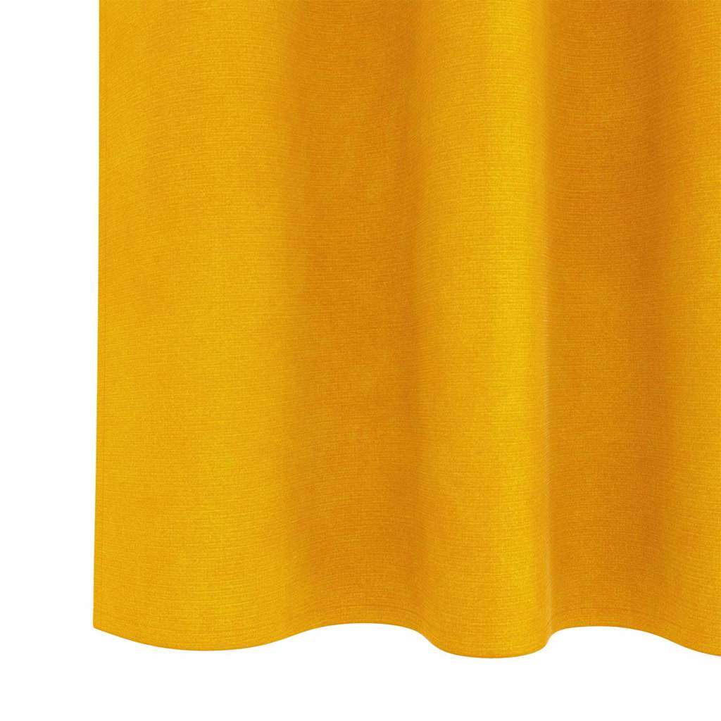 Verduisterende gordijnen 2 st Mosterdgeel 140 x 225 cm Fluweel