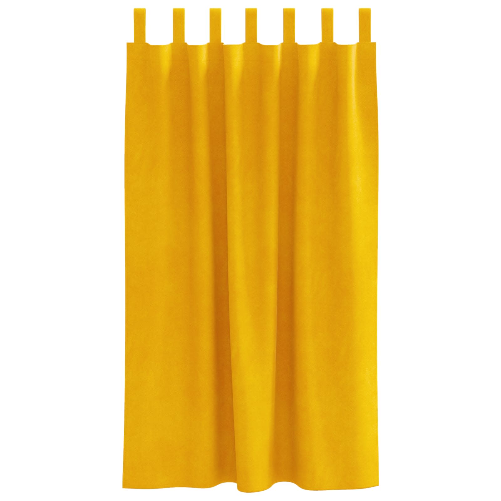 Verduisterende gordijnen 2 st Mosterdgeel 140 x 175 cm Fluweel