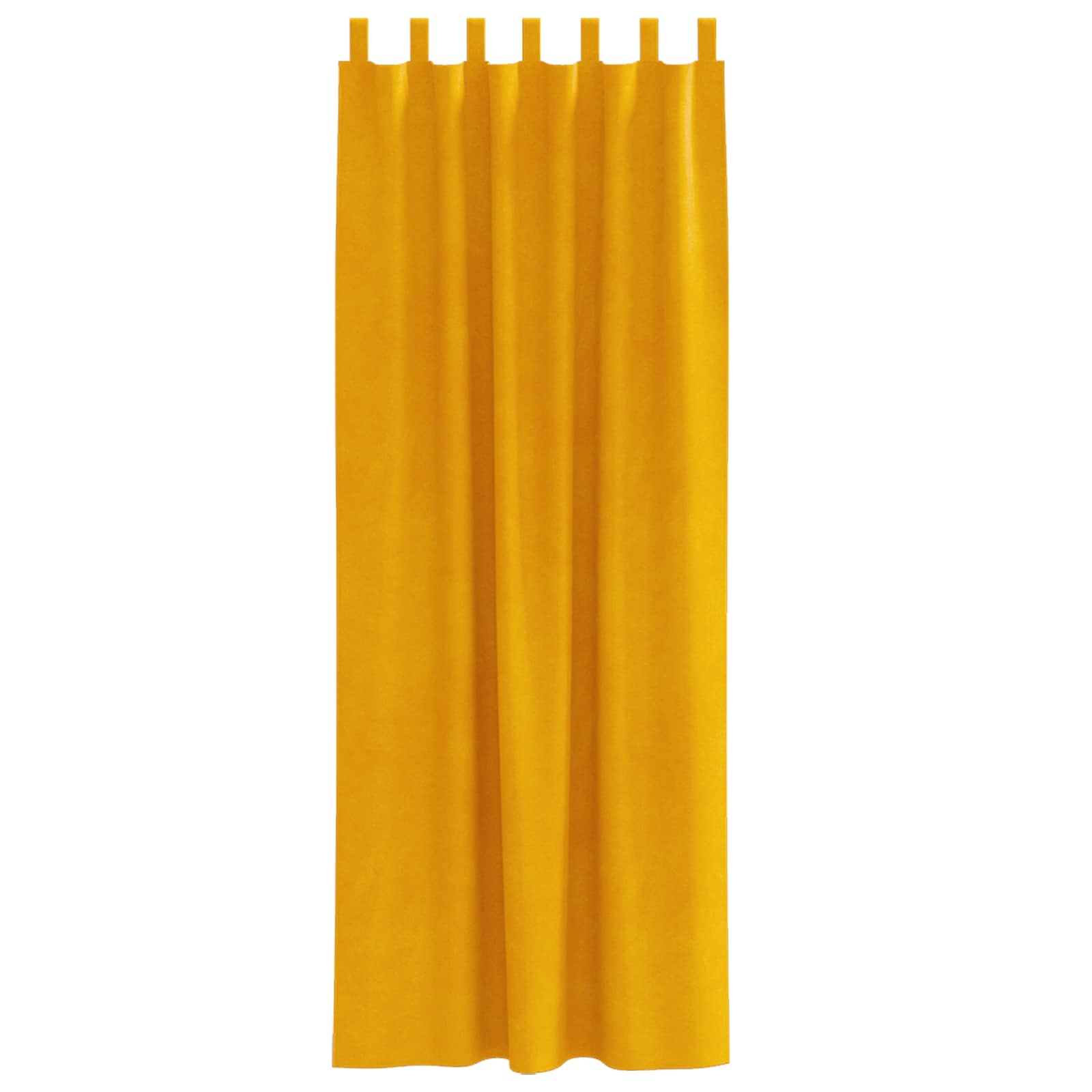 Verduisterende gordijnen 2 st Mosterdgeel 140 x 245 cm Fluweel