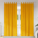 Verduisterende gordijnen 2 st Mosterdgeel 140 x 260 cm Fluweel