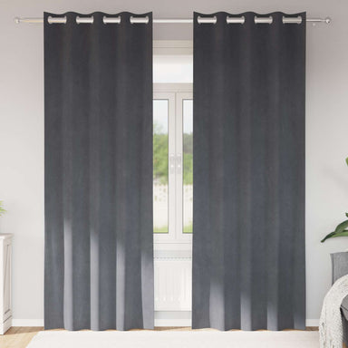 Verduisterende gordijnen 2 st Lichtgrijs 140 x 245 cm Fluweel