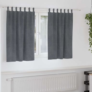 Verduisterende gordijnen 2 st Lichtgrijs 140 x 140 cm Fluweel