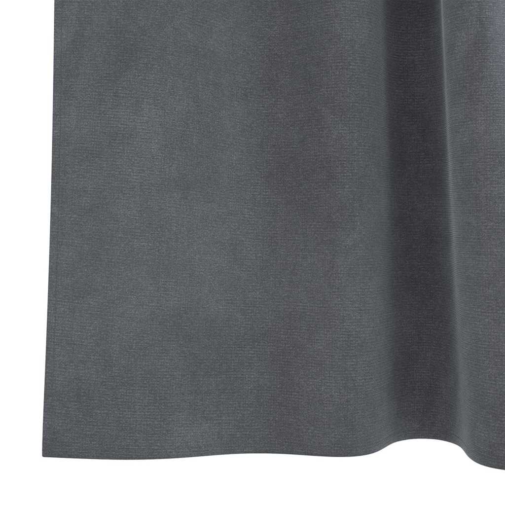 Verduisterende gordijnen 2 st Lichtgrijs 140 x 245 cm Fluweel