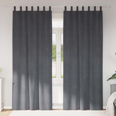 Verduisterende gordijnen 2 st Lichtgrijs 140 x 260 cm Fluweel