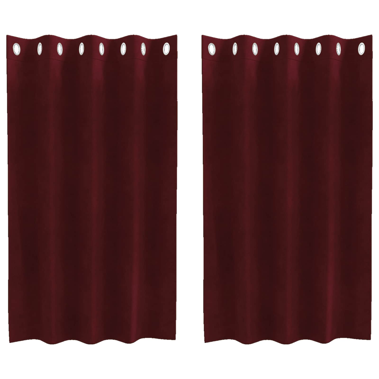 Verduisterende gordijnen 2 st Wijnrood 140 x 140 cm Fluweel