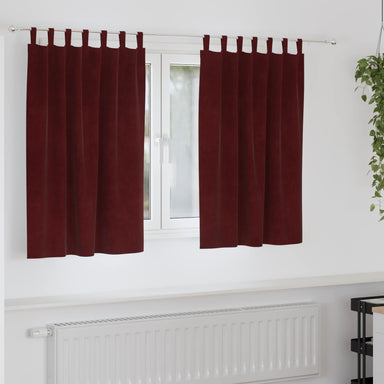 Verduisterende gordijnen 2 st Wijnrood 140 x 140 cm Fluweel
