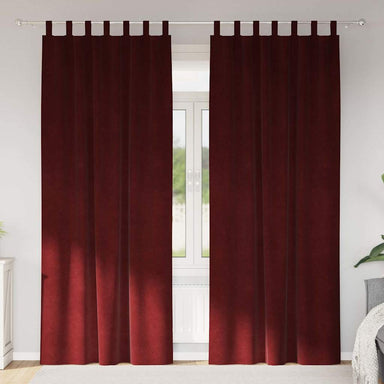 Verduisterende gordijnen 2 st Wijnrood 140 x 260 cm Fluweel