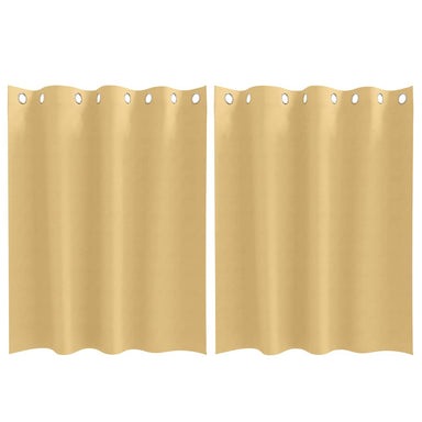 Zwart-out Gordijnen met Ringen 2 st Beige 140 x 140 cm