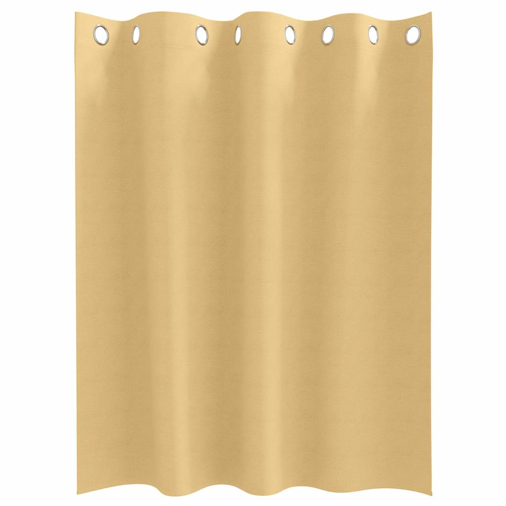 Zwart-out Gordijnen met Ringen 2 st Beige 140 x 140 cm