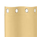Zwart-out Gordijnen met Ringen 2 st Beige 175 x 140 cm