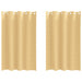 Zwart-out Gordijnen met Ringen 2 st Beige 175 x 140 cm