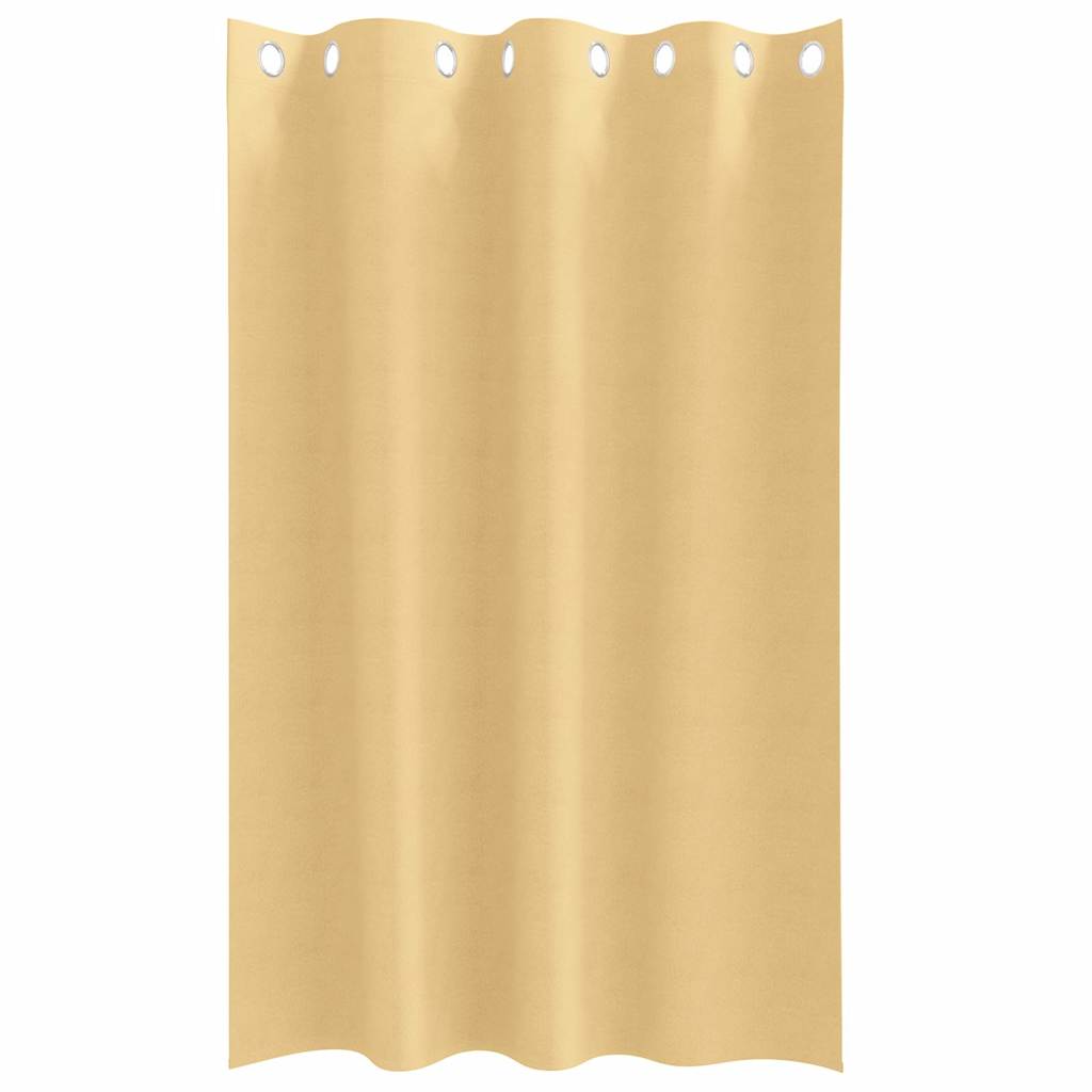Zwart-out Gordijnen met Ringen 2 st Beige 175 x 140 cm