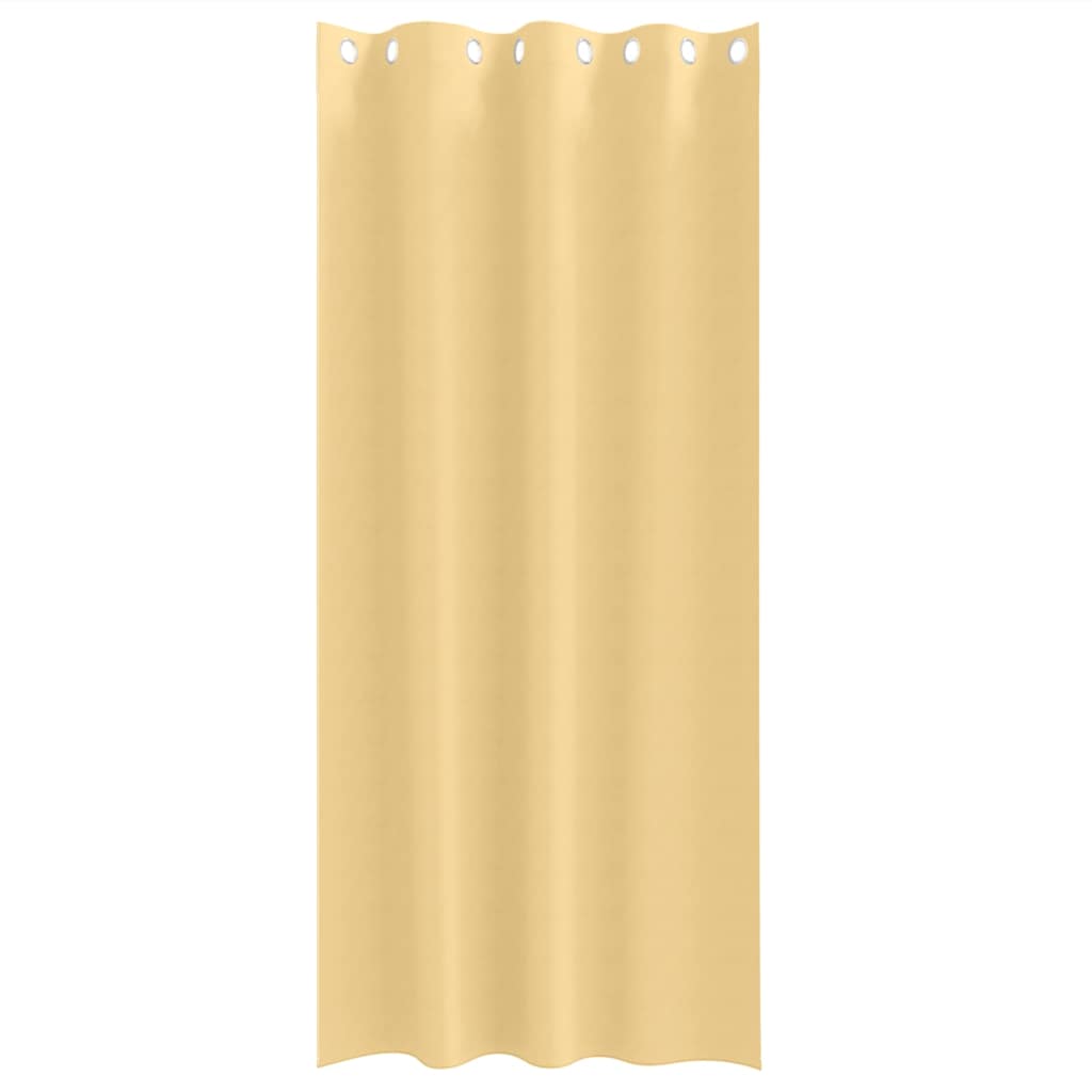 Zwart-out Gordijnen met Ringen 2 st Beige 225 x 140 cm