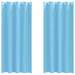 Zwart-out Gordijnen met Ringen 2 st Lichtblauw 260 x 140 cm