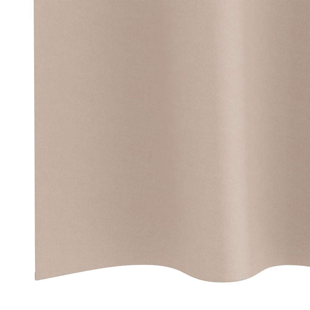 Zwart-out Gordijnen met Ringen 2 st Taupe 175 x 140 cm
