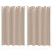Zwart-out Gordijnen met Ringen 2 st Taupe 175 x 140 cm