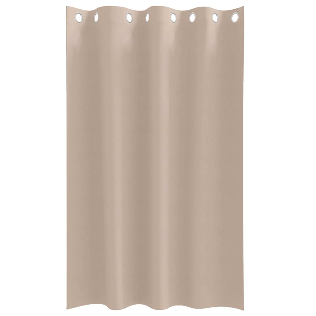 Zwart-out Gordijnen met Ringen 2 st Taupe 175 x 140 cm