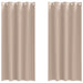 Zwart-out Gordijnen met Ringen 2 st Taupe 245 x 140 cm