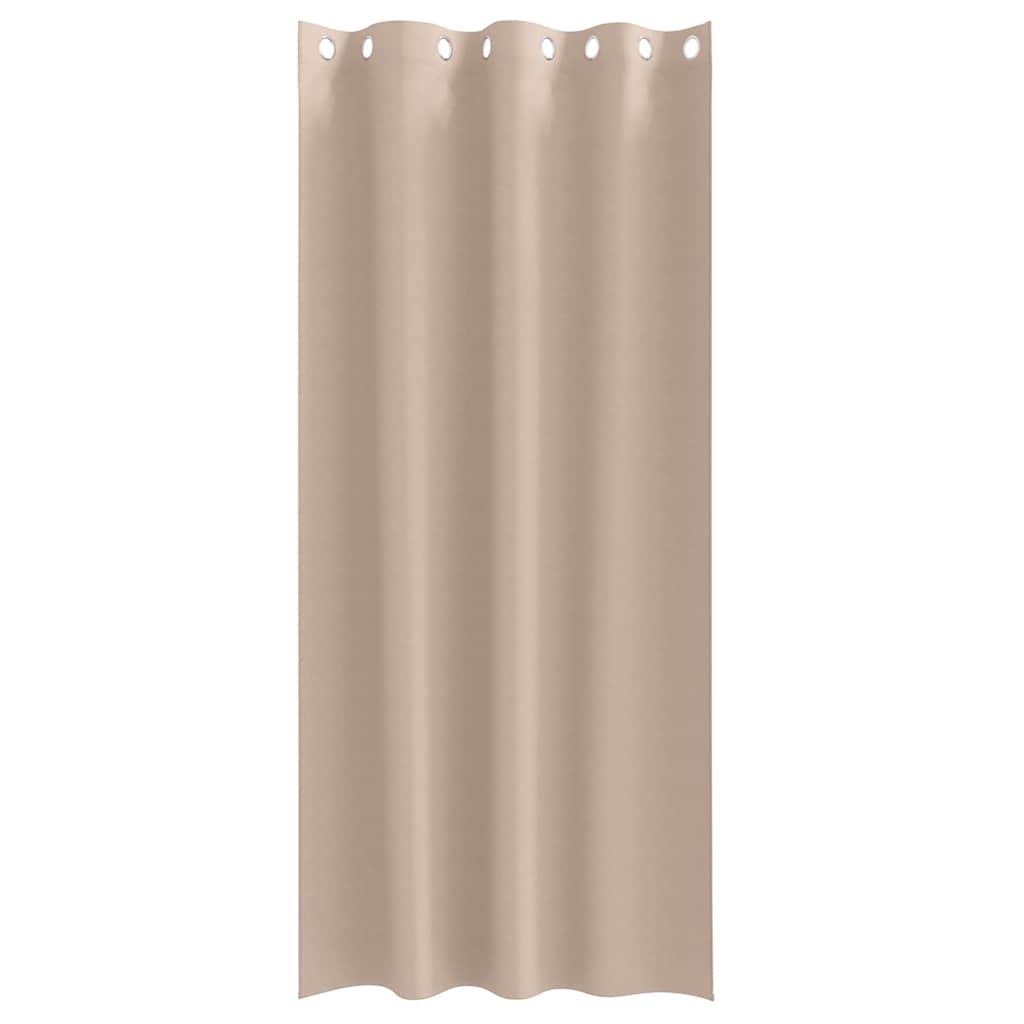 Zwart-out Gordijnen met Ringen 2 st Taupe 260 x 140 cm