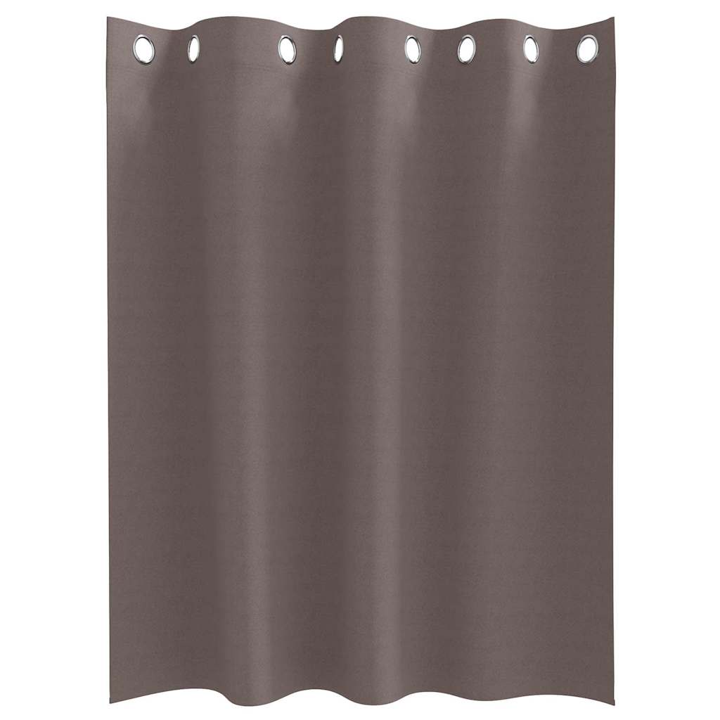 Zwart-out Gordijnen met Ringen 2 st Donkerbruin 140 x 140 cm