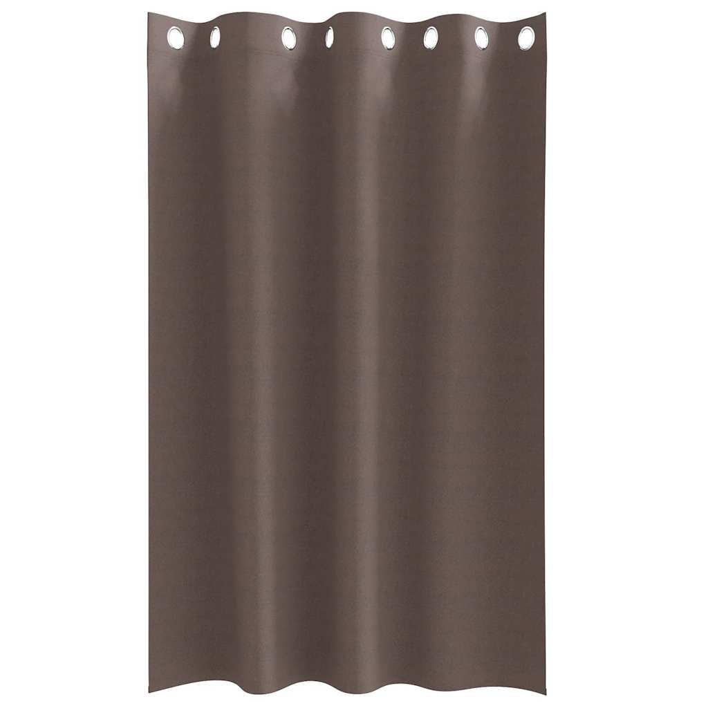 Zwart-out Gordijnen met Ringen 2 st Donkerbruin 175 x 140 cm