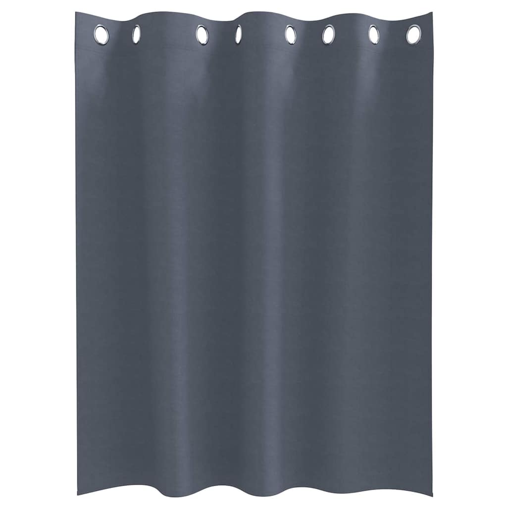 Zwart-out Gordijnen met Ringen 2 st Antraciet 140 x 140 cm