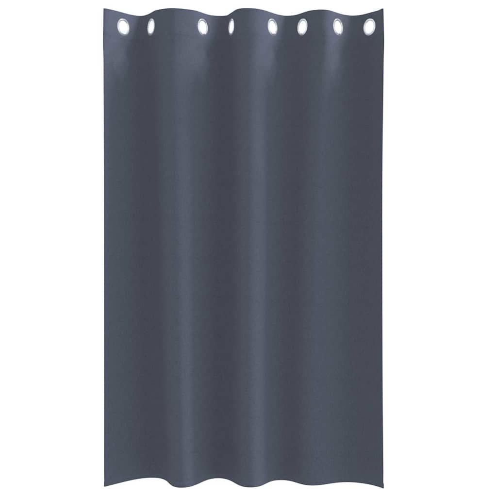 Zwart-out Gordijnen met Ringen 2 st Antraciet 175 x 140 cm