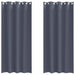 Zwart-out Gordijnen met Ringen 2 st Antraciet 225 x 140 cm