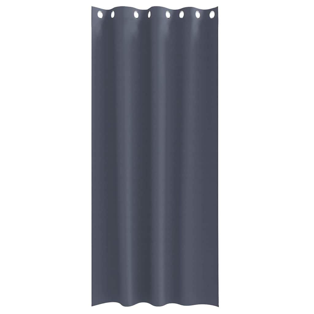 Zwart-out Gordijnen met Ringen 2 st Antraciet 260 x 140 cm