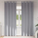 Zwart-out Gordijnen met Ringen 2 st Lichtgrijs 260 x 140 cm