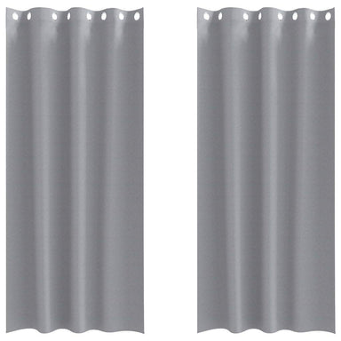 Zwart-out Gordijnen met Ringen 2 st Lichtgrijs 260 x 140 cm