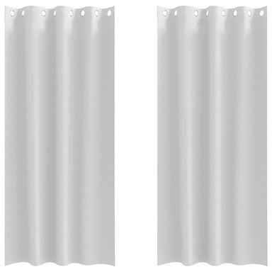 Zwart-out Gordijnen met Ringen 2 st Bleekgrijs 225 x 140 cm