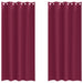 Zwart-out Gordijnen met Ringen 2 st Wijnrood 260 x 140 cm
